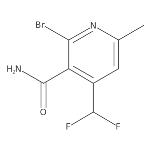 2-Bromo-4-(difluoromethyl)-6-methylnicotinamide Structure
