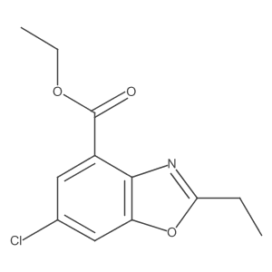 6-Chloro-2-ethyl-4-benzoxazolecarboxylic acid ethyl ester Structure