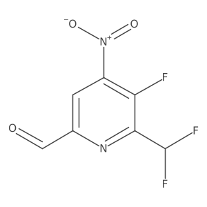 2-(Difluoromethyl)-3-fluoro-4-nitropyridine-6-carboxaldehyde结构式