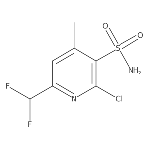 2-Chloro-6-(difluoromethyl)-4-methylpyridine-3-sulfonamide结构式