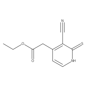 4-Pyridineacetic acid, 3-cyano-1,2-dihydro-2-thioxo-, ethyl ester结构式