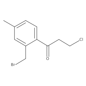 1-Propanone, 1-[2-(bromomethyl)-4-methylphenyl]-3-chloro- Structure