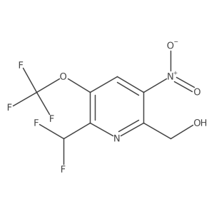 2-(Difluoromethyl)-5-nitro-3-(trifluoromethoxy)pyridine-6-methanol结构式