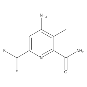 4-amino-6-(difluoromethyl)-3-methyl-pyridine-2-carboxamide结构式