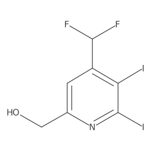 (4-(Difluoromethyl)-5,6-diiodopyridin-2-yl)methanol结构式