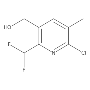 (6-Chloro-2-(difluoromethyl)-5-methylpyridin-3-yl)methanol Structure