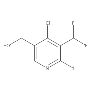 (4-Chloro-5-(difluoromethyl)-6-iodopyridin-3-yl)methanol Structure