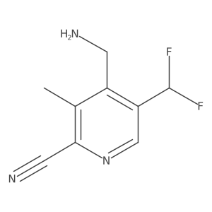 4-(Aminomethyl)-5-(difluoromethyl)-3-methylpicolinonitrile结构式