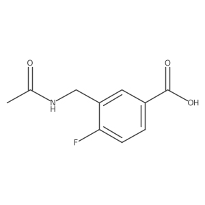3-(Acetamidomethyl)-4-fluorobenzoic acid结构式