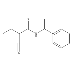 2-cyano-N-[(1R)-1-phenylethyl]butanamide Structure