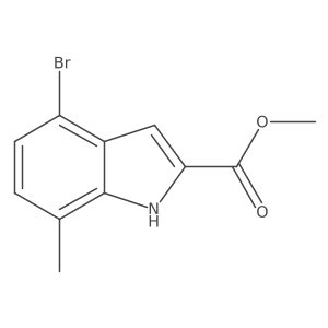 methyl 4-bromo-7-methyl-1H-indole-2-carboxylate结构式