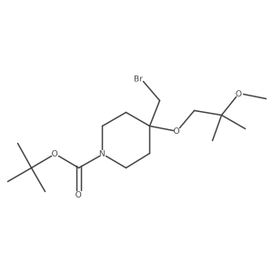 Tert-butyl 4-(bromomethyl)-4-(2-methoxy-2-methylpropoxy)piperidine-1-carboxylate Structure