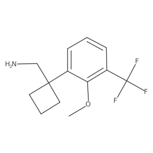 {1-[2-Methoxy-3-(trifluoromethyl)phenyl]cyclobutyl}methanamine Structure