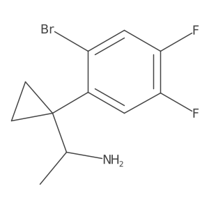 1-[1-(2-Bromo-4,5-difluorophenyl)cyclopropyl]ethan-1-amine结构式