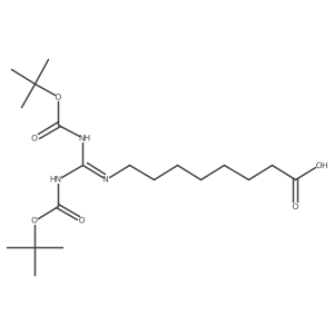 8-[Bis[(2-methylpropan-2-yl)oxycarbonylamino]methylideneamino]octanoic acid结构式