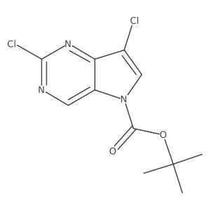 tert-Butyl 2,7-dichloro-5H-pyrrolo[3,2-d]pyrimidine-5-carboxylate结构式