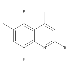 Cc1cc(F)c2nc(Br)cc(C)c2c1F结构式