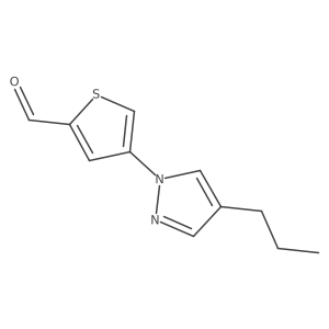 4-(4-propyl-1H-pyrazol-1-yl)thiophene-2-carbaldehyde Structure