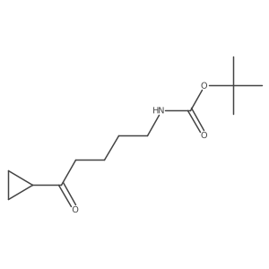 tert-butyl N-(5-cyclopropyl-5-oxopentyl)carbamate Structure