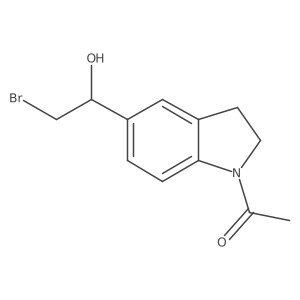 1-[5-(2-Bromo-1-hydroxyethyl)-2,3-dihydroindol-1-yl]ethanone Structure