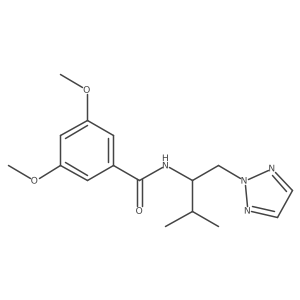 3,5-dimethoxy-N-(3-methyl-1-(2H-1,2,3-triazol-2-yl)butan-2-yl)benzamide结构式