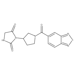 3-(1-(Benzo[c][1,2,5]thiadiazole-5-carbonyl)pyrrolidin-3-yl)imidazolidine-2,4-dione结构式