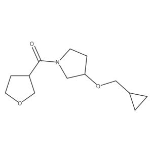 (3-(Cyclopropylmethoxy)pyrrolidin-1-yl)(tetrahydrofuran-3-yl)methanone结构式