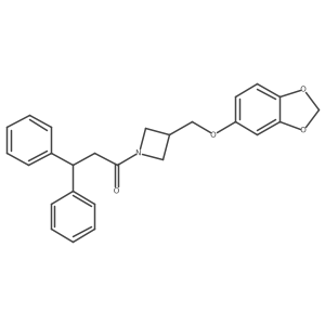 1-(3-((Benzo[d][1,3]dioxol-5-yloxy)methyl)azetidin-1-yl)-3,3-diphenylpropan-1-one Structure