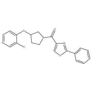 (3-((3-Chloropyridin-4-yl)oxy)pyrrolidin-1-yl)(2-phenylthiazol-4-yl)methanone结构式