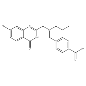 Benzoic acid, 4-[[[(7-chloro-3,4-dihydro-4-oxo-2-quinazolinyl)methyl]propylamino]methyl]- Structure