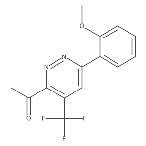 1-[6-(2-Methoxyphenyl)-4-(trifluoromethyl)pyridazin-3-yl]ethan-1-one Structure