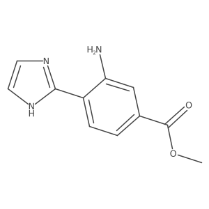 methyl 3-amino-4-(1H-imidazol-2-yl)benzoate结构式