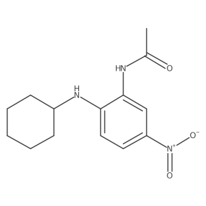 N-[2-(cyclohexylamino)-5-nitrophenyl]acetamide结构式