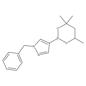 1-Benzyl-4-(4,4,6-trimethyl-1,3,2-dioxaborinan-2-YL)-1H-pyrazole结构式