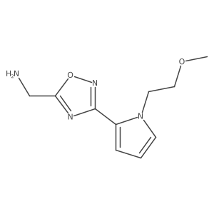 (3-(1-(2-methoxyethyl)-1H-pyrrol-2-yl)-1,2,4-oxadiazol-5-yl)methanamine Structure