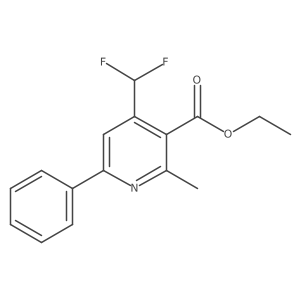 Ethyl 4-(difluoromethyl)-2-methyl-6-phenylnicotinate结构式