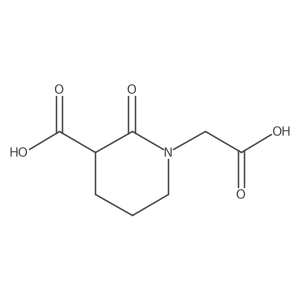 1-(Carboxymethyl)-2-oxopiperidine-3-carboxylic acid结构式