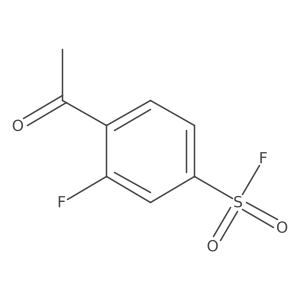 4-Acetyl-3-fluorobenzene-1-sulfonyl fluoride结构式