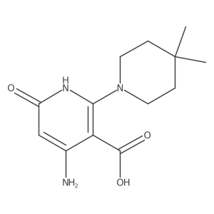 4-Amino-2-(4,4-dimethylpiperidin-1-yl)-6-oxo-1,6-dihydropyridine-3-carboxylic acid结构式