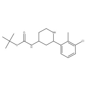 tert-butyl N-[2-(3-chloro-2-methylphenyl)piperidin-4-yl]carbamate结构式