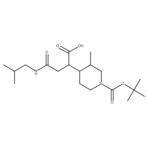 2-{1-[(Tert-butoxy)carbonyl]-3-methylpiperidin-4-yl}-3-[(2-methylpropyl)carbamoyl]propanoic acid Structure