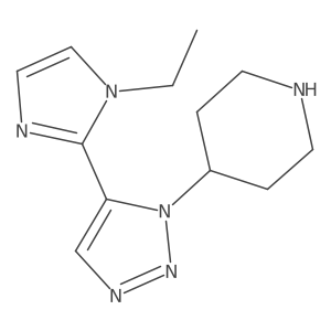4-[5-(1-ethyl-1H-imidazol-2-yl)-1H-1,2,3-triazol-1-yl]piperidine Structure
