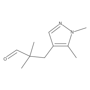 3-(1,5-dimethyl-1H-pyrazol-4-yl)-2,2-dimethylpropanal结构式