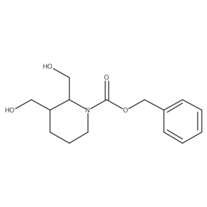 rac-benzyl (2R,3S)-2,3-bis(hydroxymethyl)piperidine-1-carboxylate结构式