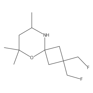 2,2-Bis(fluoromethyl)-6,6,8-trimethyl-5-oxa-9-azaspiro[3.5]nonane Structure