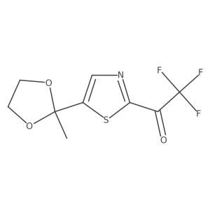 2,2,2-Trifluoro-1-[5-(2-methyl-1,3-dioxolan-2-yl)-1,3-thiazol-2-yl]ethan-1-one Structure