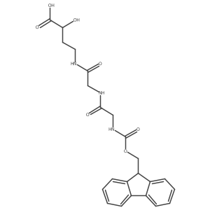 (2S)-4-{2-[2-({[(9H-fluoren-9-yl)methoxy]carbonyl}amino)acetamido]acetamido}-2-hydroxybutanoic acid Structure