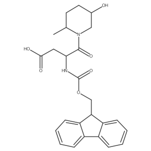 3-({[(9H-fluoren-9-yl)methoxy]carbonyl}amino)-4-(5-hydroxy-2-methylpiperidin-1-yl)-4-oxobutanoic acid Structure