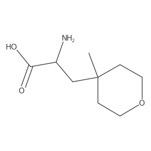 2-Amino-3-(4-methyloxan-4-yl)propanoic acid结构式