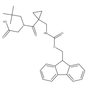 2-[N-(2,2-dimethylpropyl)-1-{1-[({[(9H-fluoren-9-yl)methoxy]carbonyl}amino)methyl]cyclopropyl}formamido]acetic acid Structure